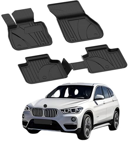 Sahler Fußmatten Automatten kompatibel mit BMW X1 U11 2022-2024 | 4.5D Premium TPE Gummi Antirutsch Gummimatten Wasserdicht Car Auto Matte Schwarz