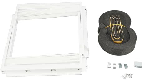 Spacnana Deflector de Rejilla de Aire Acondicionado, Panel Lateral de Ventana con Marco para Unidad de 12,000 BTU, Marco Incluido para Dormitorios, Salas de Estar, Oficinas