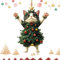Katze Weihnachtsbaum Anhänger Niedliche Katze Weihnachtsschmuck Weihnachtsanhänger Deko Weihnachtsbaumschmuck Für Auto Rückspiegel Tasche Weihnachtsbaumdekoration 8x6x2 cm