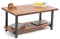 Gozos Huesca Couchtisch - massiv aus Kiefer - Coffee Table aus massiven Holz in 100x60cm - Couchtisch Retro mit schwarzen Füßen aus Metall - Einzelstück nach Landhausstil in Handarbeit gefertigt