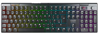 CHERRY XTRFY MX 10.1 Wireless, Mechanical Low-Profile Gaming Keyboard, UK Layout (QWERTY), Multi-Device Keyboard, MX LP 2.0 RED Switches, Black