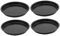UKCOCO 4 Piezas Molde Para Pizza Sartén Para Pizza De Cocina Pizza De Acero Para Horno Sartén Antiadherente Para Verduras Sartén Para Verduras Sartén Redonda Pizca Black Acero Carbono