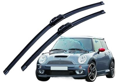 Escobilla limpiaparabrisas para Mini One para Cooper para R50 R53 2001-2006 Limpiaparabrisas Coche Tipo U Goma Blanda Sin Marco Sin Soporte 19+18 Limpiaparabrisas
