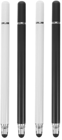 DIYEAH Lot de 4 Stylets pour tablettes et écrans tactiles (Pointe Disque, Silicone et Pointe Fine) - Compatibles avec Les tablettes, Ordinateurs et téléphones à écran Tactile.