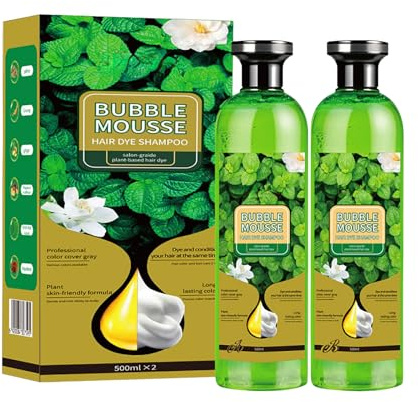 Schaumhaarfarbe, Schaum-Shampoo, Dauerhafte Pflege-Haarfarbe, pflanzliches Haarfärbemittel, langanhaltender Pflanzenhaarschaum für die Salon-Badewanne (Kastanienbraun)