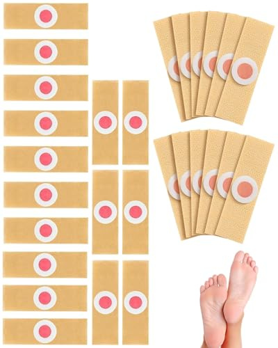 SCJJZ 30 Pcs Pansement Verrue Plantaire Pansements Coricides A L'acide Salicylique Pour Soulager La Douleur Pieds Et Mains Avec Pour Verrues Et Cors,pansement cors au pied