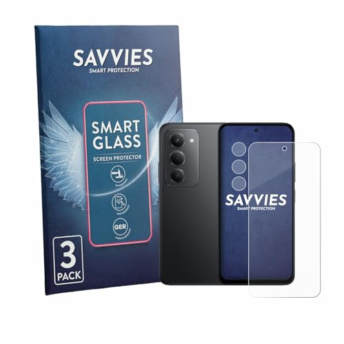 Savvies 3 Stück Panzer Schutz Glas für Xiaomi Poco M8s (Display+Kamera) 9H Schutzfolie HD, Blasenfrei, Anti-Fingerabdruck, Stoßfest, Displayschutz