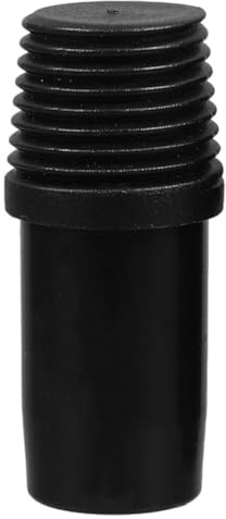 IDEANATEGRATE Broom Handle and Adjustable Length Compatibility Black Plastic Threaded Tip Adapter with Secure Threaded Design and Multiple Uses for Quick Setup Scenarios