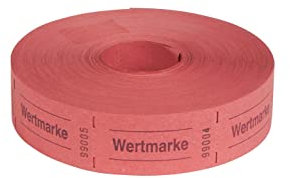 Wertmarken 60x30mm 1000er Wert rot