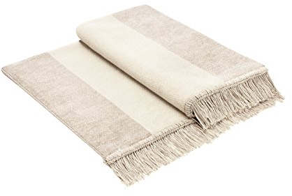 Bocasa Biederlack Salt & Pepper“-Überwurf aus Baumwolle, Salt & Pepper Beige, 100x200 cm