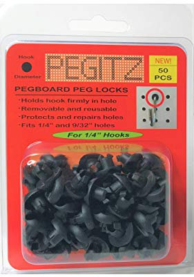 pegitz Stecktafel Peg Schlösser (50 PCS) 1/4 inch schwarz