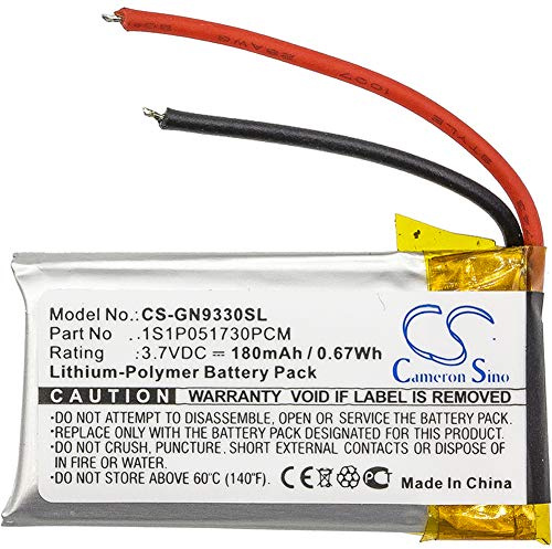 CS-GN9330SL Akku 180mAh Kompatibel mit [GN] GN9330, Netcom 9330 Ersetzt 1S1P051730PCM