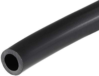sourcing map Tubo per olio lubrificante, diametro interno 4 mm x diametro esterno 6 mm, 5 m, tubo in gomma nera per acqua