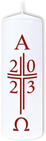 Osterkerze by Fritz Cox® eine christliche Kerze zum Osterfest als Zeichen des Glaubens und des ewigen Lebens (150059)