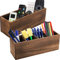 Dicunoy Stiftehalter aus Holz für Schreibtisch, rustikales Holz, Fernbedienungshalter, Caddy, Retro-Tisch-Organizer mit 4 Fächern für Kunstbedarf, Stift, Zuhause, Büro, Schule, Klassenzimmer, 2 Stück