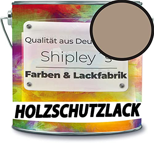 Holzschutzlack Holzlack Holzlasur wetterbeständiger Langzeitschutz Wetterschutzfarbe Holzschutzfarbe RAL 1019 Graubeige // Shipley's Farben & Lackfabrik