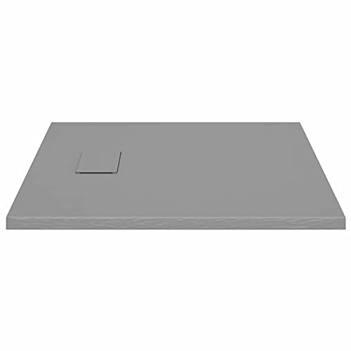 Tidyard Duschwanne Duschtasse Brausewanne Brausetasse Duschbecken Dusche Wanne Bad Badezimmer Niedrige Schwelle SMC Grau 90x90 cm