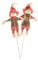 SIDCO Vogelscheuche 2 x Gartenstecker Stroh Puppe Paar gr. Herbst Halloween Deko 81cm
