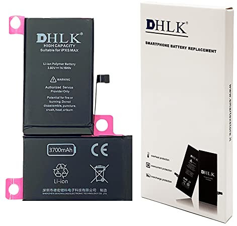 DHLK® TI Line Batterie Haute capacité Compatible avec iPhone XS Max (A1921, A2101, A2102) - Capacité 3700 mAh