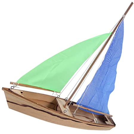 Sailing Model Toy Rc Paint Adults Car for Model Ships Mold Model Ship Kit Mini Canoe Decoration Brain Teaser Sailboat Puzzle Sailboat Model Wooden Yacht Child Assembled Ship