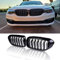 TOPTHAN G30 Nieren Schwarz Kühlergrill Streifen Passend für BMW 5er G30 G31 530I 540I 2017-2020 Grill Glanz Schwarz Doppelsteg Sport Kühlergrill