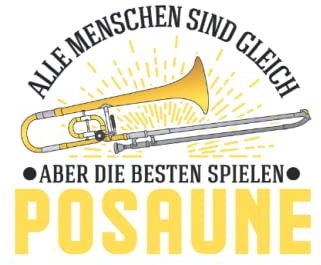 Posaune Notizbuch: Posaune Posaunenspieler Posaunist / 6x9 Zoll / 120 karierte Seiten Seiten