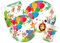 Ciao-Kit Table Fête Party animaux Jungle Balloons 8 personnes (44 pcs: assiettes, gobelets, serviettes) en papier FSC Vaisselle, AZ122, Multicolor