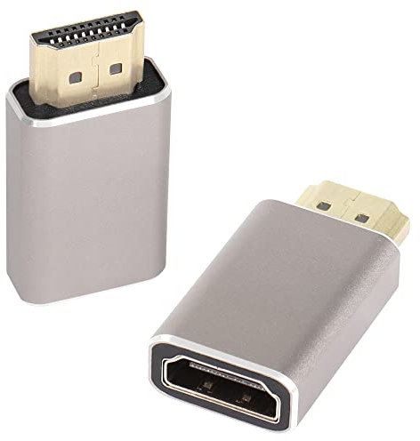 QIANRENON 8K HDMI Maschio a Femmina Adattatore di Estensione Accoppiatore HDMI 2.1 Ultra HD Extender Converter, Supporto 8K @60Hz/4K @120Hz HDR, per HDTV Proiettore Laptop PC, 2 pz