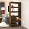 WIFESE Bücherregal 80x35x167 5 Fächer Holzregal Raumteiler Regal für Wohnzimmer Arbeitszimmer Würfelregal Braun Standregal Bookshelf Hochschrank Aufbewahrungsregal Aktenregal Massivholz Kiefer