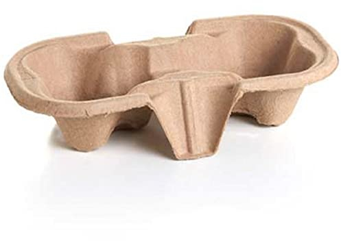 GreenFyA Portavasos Dobles/Cuádruples de Cartón, Para Transportar Bebidas, Aislantes del Calor. Reciclable y Biodegradable. (DOBLES (115 UNIDADES))