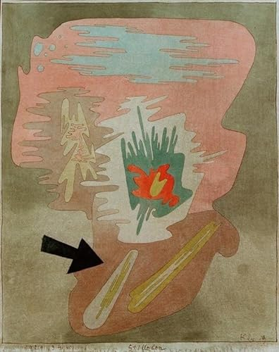 DOeraa Leinwandbilder Bild Poster Kunstdrucke Ölgemälde Stilleben von Paul Klee für Wanddekoration 60x90cm