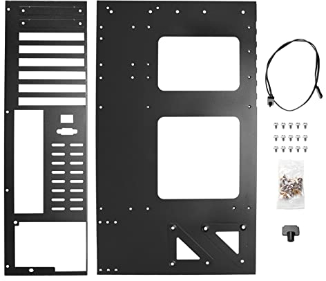 Kopinma Mining Frame Mining ETH Motherboard Bracket Thickened Mining Rig Case Support ITX/Mini ATX for 8 GPU(ATX), Thickened SECC Material, Optimal Heat Dissipation Design