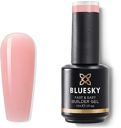 BLUESKY Fast & Easy Builder Gel, einfache und zeitsparende Nagelverlängerung, langer Halt von bis zu 3 Wochen (LBA05 Rose 15ml)