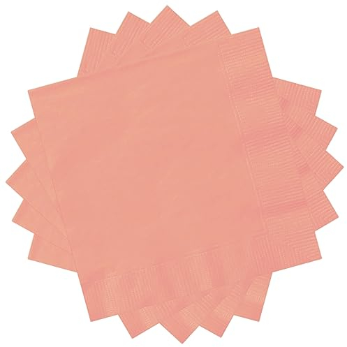 20 servilletas de papel de oro rosa para fiestas, decoración de vajilla de oro rosa, servilletas de papel de oro rosa para niños, suministros de fiesta de oro rosa, decoración de mesa