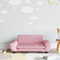 Homgoday Rosa Kindersofa 70 x 45 x 33 cm aus Samt, Schlafsofa für Wohnzimmer, Sofa, Sofa, für den Außenbereich, Gartensofa, Wohnzimmer, Terrasse, Outdoor-Möbel