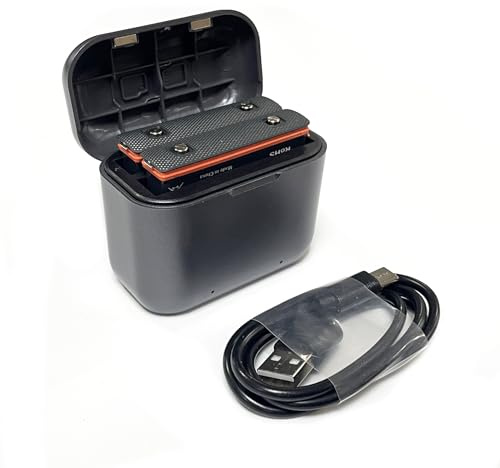 XITAIAN 3.85V 6.9Wh 1800mAh IS360X3B Battery Charger (Dual Channel Fast Battery Charger), 2 Pieces Batteries for Insta 360 X3 Action Camera (with Charging Cable)
