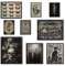 Putuo Gothic-Wanddekoration, ästhetischer Geist, schwarze Katze, Wandkunst, dunkle Akademie, Raumdekoration, Totenkopf-Fledermausdrucke, Poster, Geschenk für Gothic-Liebhaber (ungerahmt), 9 Stück