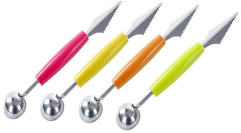 FELTECHELECTR Werkzeug Zum Schnitzen Von Früchten Fruchtschaufel Fruchtlöffelschneider Obstschaufel Edelstahl Kugelschaufel Wassermelone