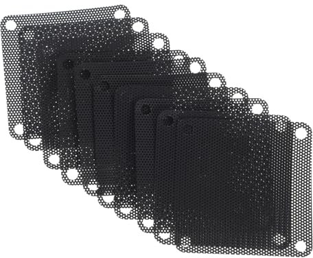 Homoyoyo 10pcs PVC Computer Case Fan Mesh Filter 6cm Dust Screen Covers for Motherboard Radiator Host Chassis Speaker Net