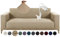 Alishomtll Sofa Überzug 3 Sitzer Stretch Sofabezug Universal Wasserabweisend Couch Überzug Sofaüberwürfe Elastische Jacquard Couchbezug rutschfest Sofaschoner für Hunde Katzen (185-230cm, Gelb)