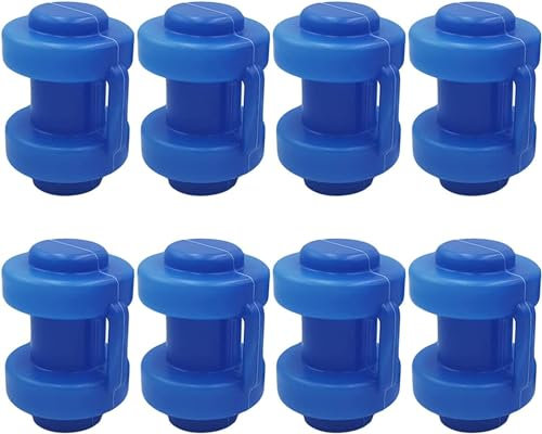FANWINKJ Trampolin Endkappen Set – 8 Stück Blau, Ø25 mm für 2,5 cm Stangen, Pfostenkappen für Sicherheitsnetz, Trampolin Zubehör & Ersatzteile, Schutzkappen Universal