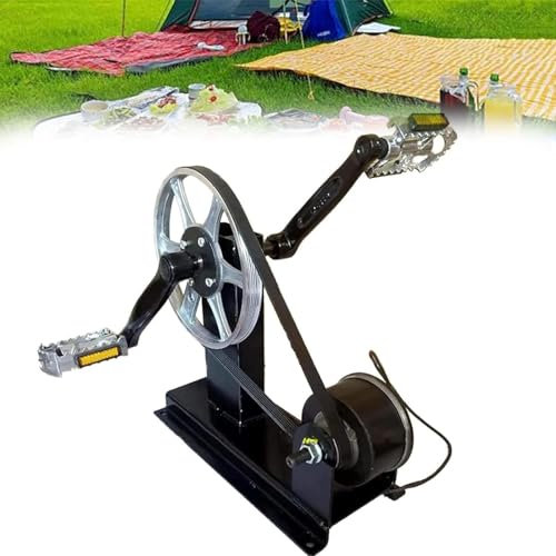 LSBHPPD Generatore Pedale,Generatore Corrente,Manovella,Bicicletta per La Generazione Energia Pedale,Generatore Manovella Usb/12 V/220 V, con Luce Super Brillante,Style1