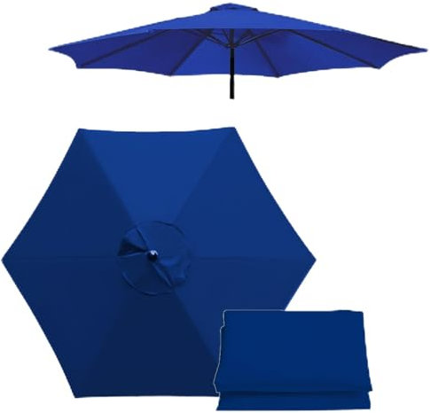 JINFEUGE Sombrilla Hexagonal de Tela de Repuesto Cubierta de Toldo de Sombrilla de Jardín 6 Varillas Estándar, Voladizo, Sombrillas Colgantes Desplazadas-200/270/300 cm/Royal Blue/6 Ribs-300Cm