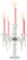 MEHOOSPVN Bougeoir pour bougies à tige pour mariage, vintage et transparent, chandelier, chandelier à 5 branches pour bougies coniques pour mariage, table, table, fête, manteau décoratif