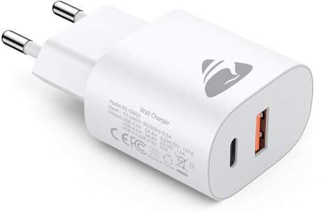 Caricatore per iPhone 16 15 14 13 12 11 iPad, 20W Ricarica Rapido Presa USB C Multiplo Spina Type C PD Alimentatore USB C Carica Batteria, USBC Caricabatterie Cellulare per Samsung S23 S24 S22 S20 S8