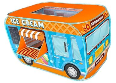 MagiDeal Eiscreme-Autozelt, Kinderspielzelt, Fahrzeugspielzeug, tragbar, kompakt für drinnen und draußen, faltbar, für Kinder, Kinder, Geburtstagsgeschenk