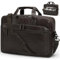 RAINSMORE Messenger Bags for Men Briefcase Waterproof Leather Laptop Bag 16 Inch Vintage Shoulder Satchel Bag for Work Office Business College Coffee