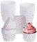 100pcs Cupcake Cases, White Polka dots Cupcake Liners Greaseproof Cup Cake Cases for Baking Mini Cupcake Cups Food Grade Paper Cupcake Wrappers Thick Muffin Cases