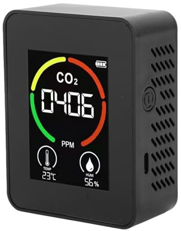 CO2 DETECTORCO2 ME CO2 -Detektorluftqualitätsmonitor TVOC Tester USB -Ladethermometer Hygrometer für Home TVOC Ist die Überwachung von CRHOME CO2 DETECTORAIR -Qualität Monitortvoc