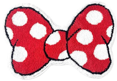 GOODNHAPPY Cute Cartoon Door Mat for Boys Room Funny Mouse Bathroom Decor Accessories Bathrug Non-Slip Rugs for Girls Bedroom Home Decor Lovely Floor Rug Bathmat (Dot)